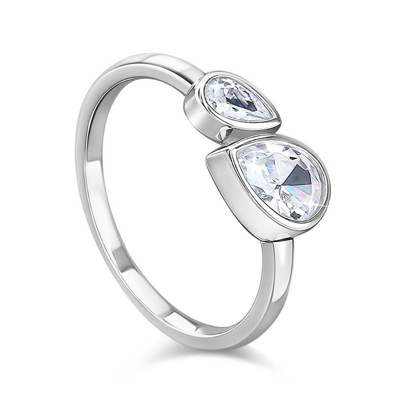 

Smyoue Pear Cut All Moissanite Wedding Rings 2 Gems Luxury Quality Jewelry Lab Diamond Marriage Band Solid 925 Silver Plated 18k 9&US SIZE