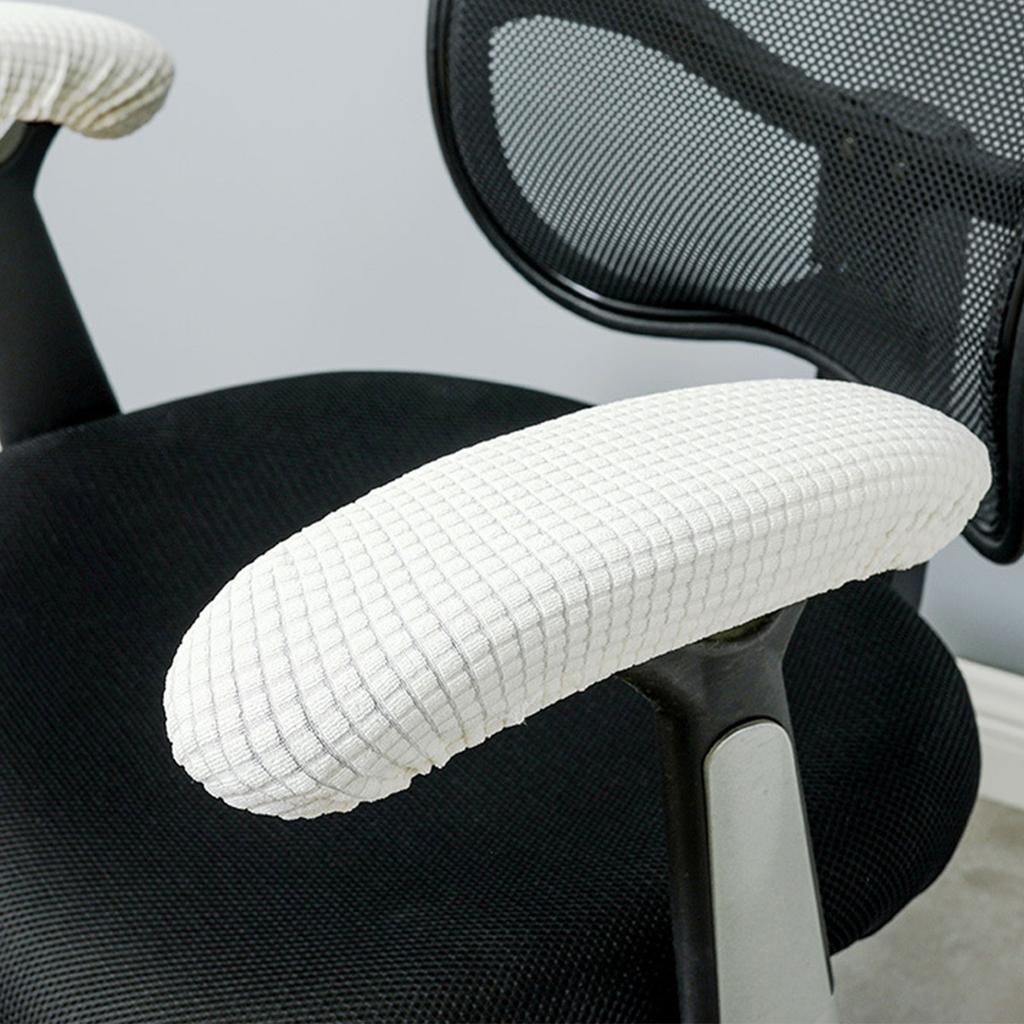 Pack of 2 Armrest Protectors with Elastic Band for Secure Installation on Various Office Chairs Providing