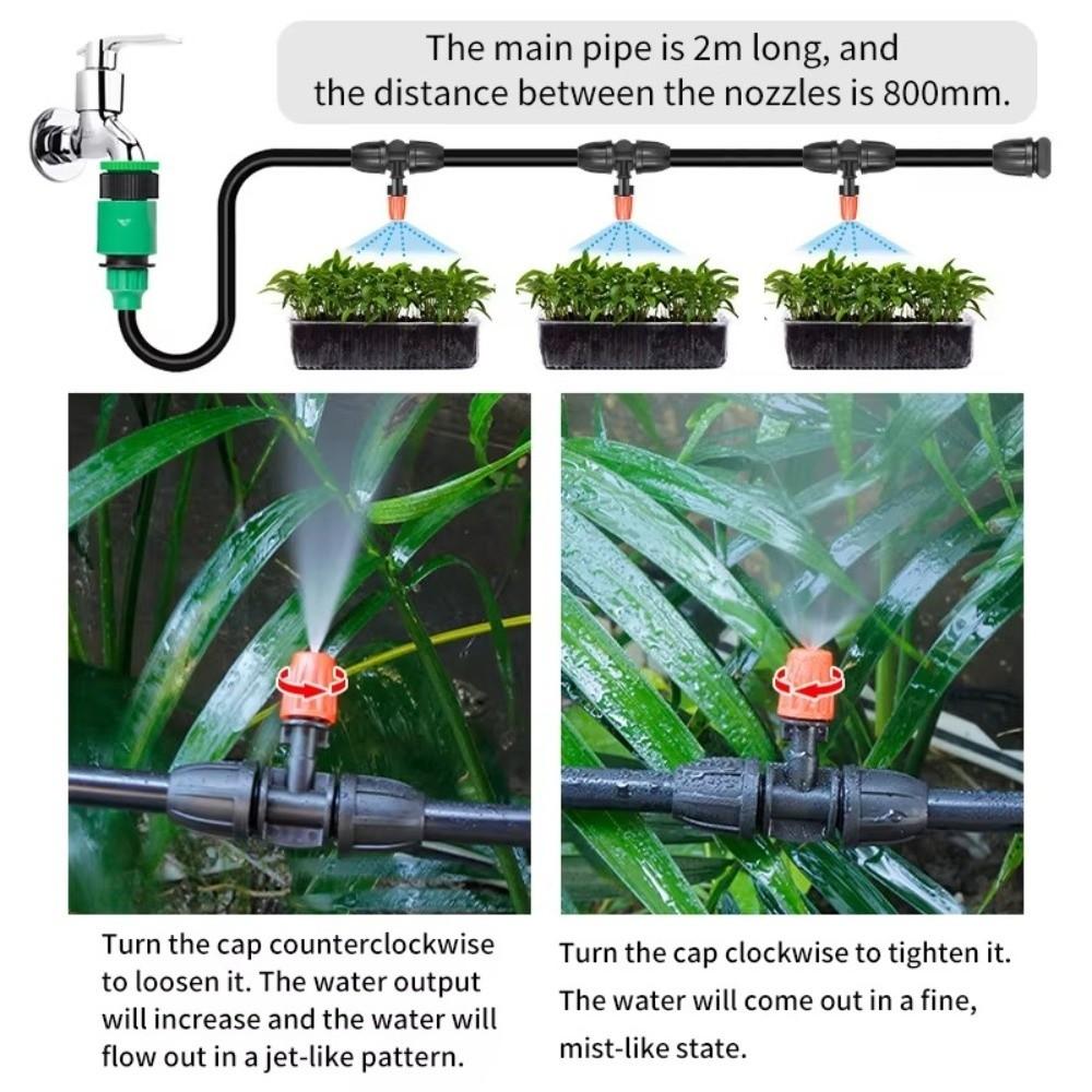 Fog Nozzles Drip Irrigation System 5-30M Garden Misting Kit Plant Watering