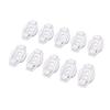 10PCS White Adjustable Cable Management Clip Self Adhesive Cord Organizer with Sticky Pads Cable Ties Screws for Home