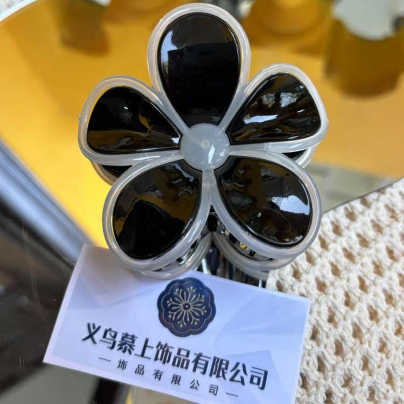 European Jelly Color Flower Claw Clip - Summer Beach Hair Accessory