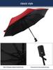Dual-Use Automatic Umbrella for Men & Women: Sun & Rain Protection with black glue sunshade. Customizable with printed logo, fits two people.
