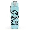 1PC It Is What It Is Script Letter 750ml Color Plastic Sports Water Bottle Leakproof Flip Straw Lid Suitable for Sports Office Home Use