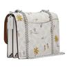 New COACH Klare Leather Envelope Bag, Crossbody Bag, Shoulder Bag Trumpets Women's Chalk & Glacier White Multicolor CJ602-SVRFI