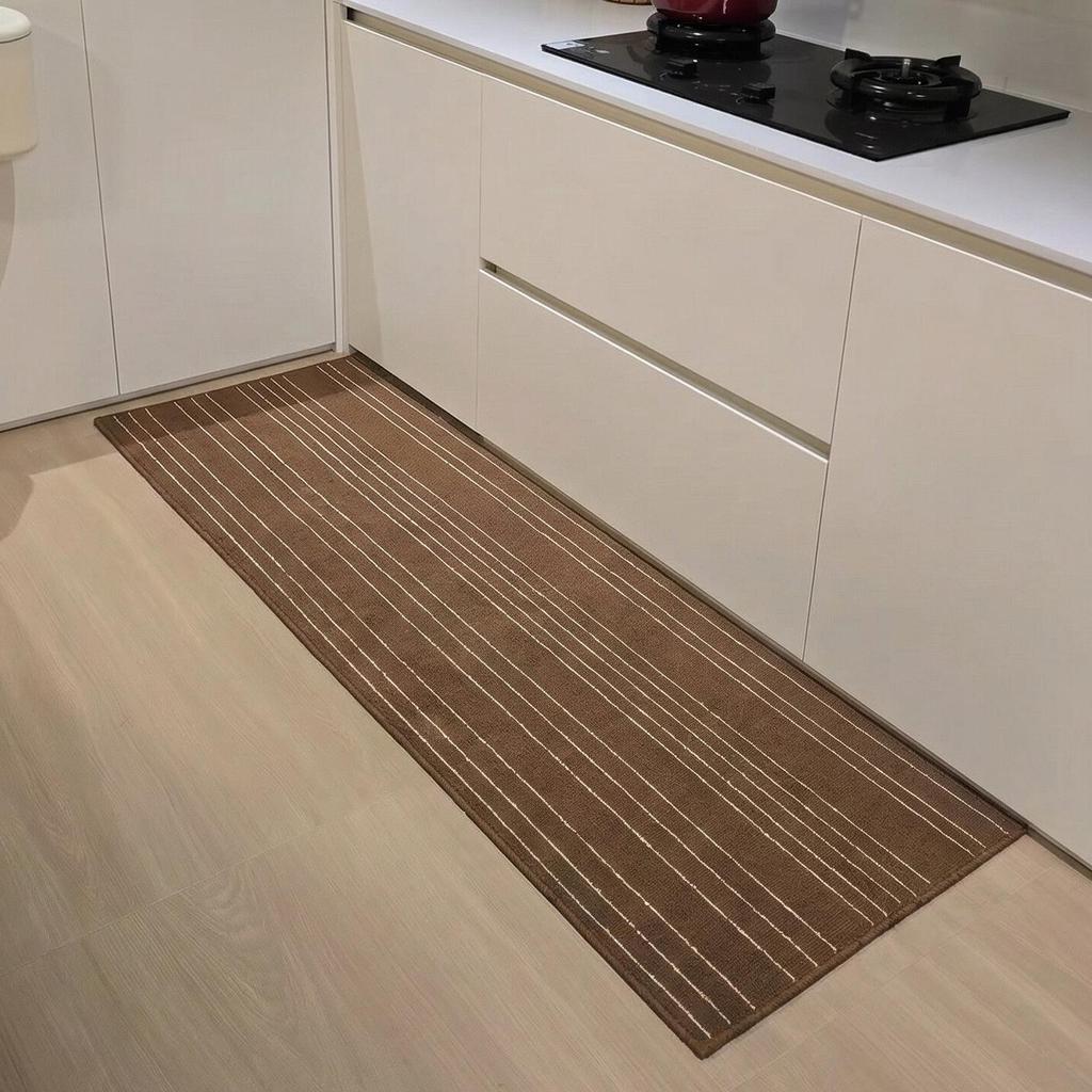 L-Shaped Nordic Kitchen Rug - Absorbent, Non-Slip, Wear-Resistant Polypropylene Mat