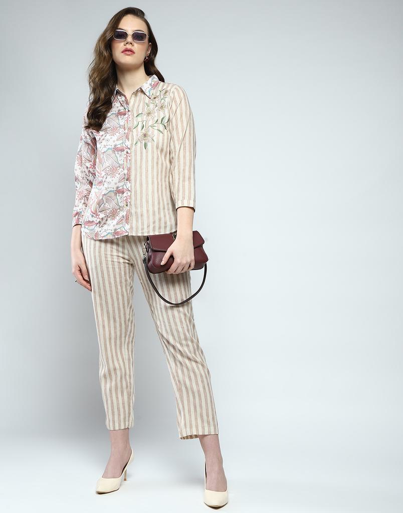 Monte Carlo Womens Printed Collar Neck Coordinate Set