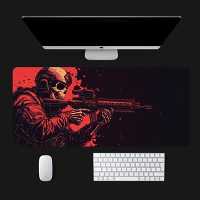 Gun Skull Soldier Mouse Pad Large Computer Office Game Table Mats XXL Rubber Anti-slip HD Gaming Keyboard Mousepad Long Desk Mat