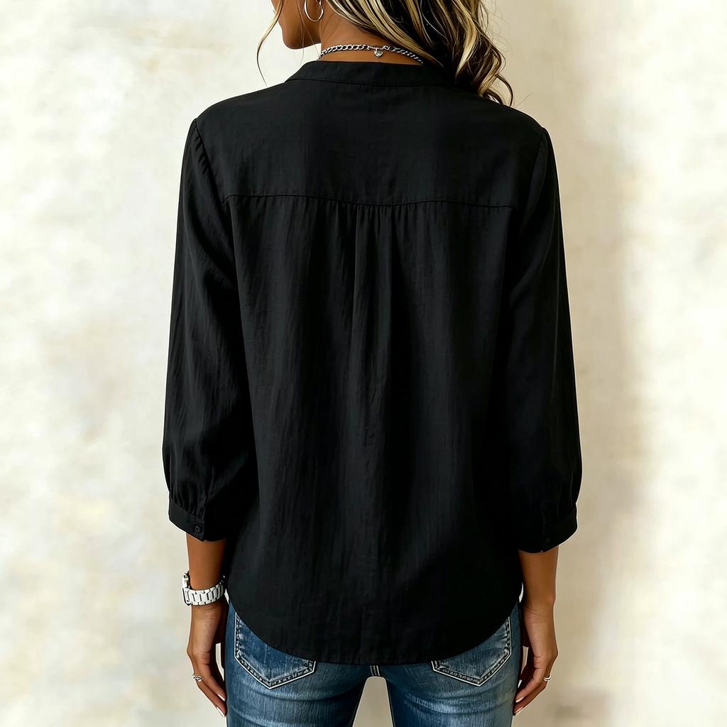 Women's Button Down Shirt, Linen , Breathable Casual Top for Summer