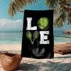 Ultra Soft Beach Towel with tennis Theme,Ideal for Pool,Camping, Diving,Perfect Travel Essential, Vibrant Beach Towel.