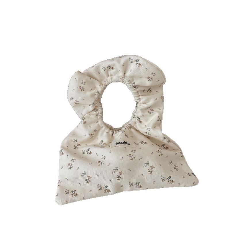 New Thin Cloth Bag Handbag Women's Broken Flower Canvas Bag Hand Carry Wrist Bag