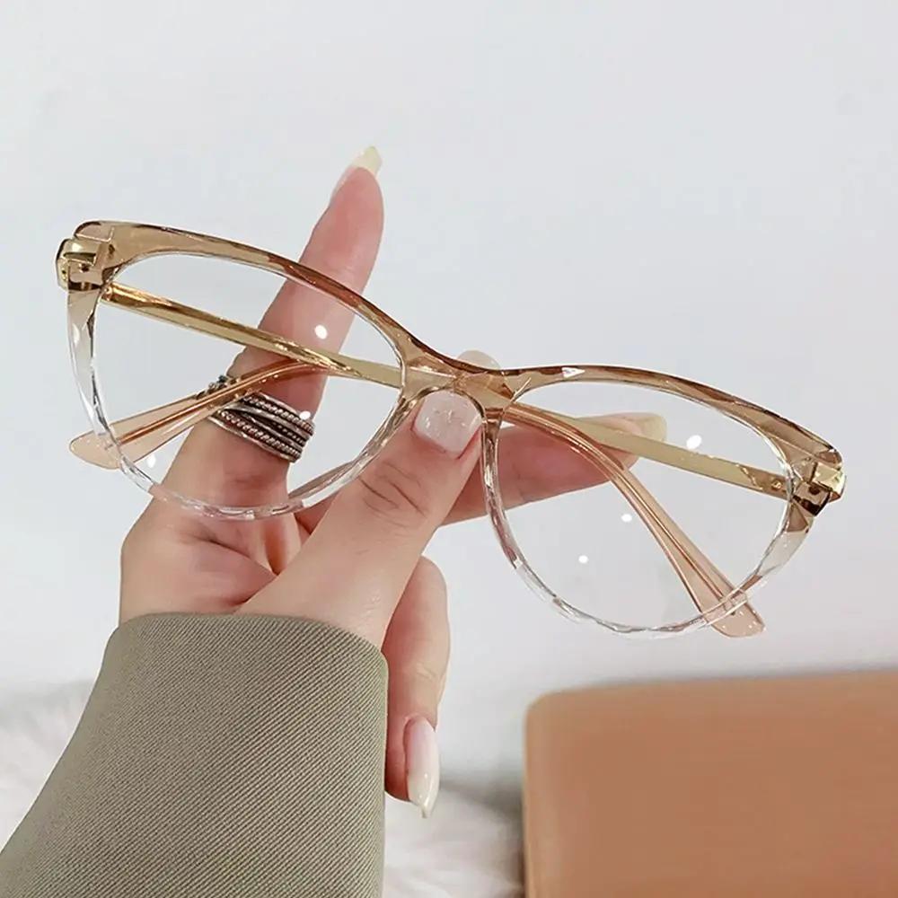 Anti-Blue Light Glasses Women Men Oversized Optical Frame Eye Protection Ultra Light Eyeglasses Office Computer Goggles