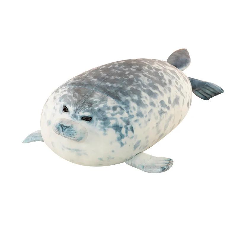 Naštvaný Blob Tuleň Polštář Baculatý 3D Novinka Lachtan Panenka Plyšová Vyplněná Hračka Dětský Spací Polštář Dárek pro Děti Dívky
