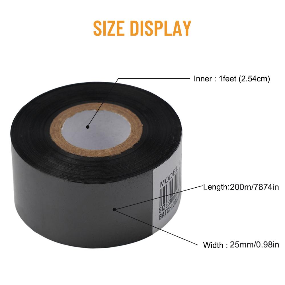 Printing Ribbon For HP Coding Date Coding Machine 25mm*200M DY-8 Ribbon Clear Stamps Easy To Use Good Adhesion