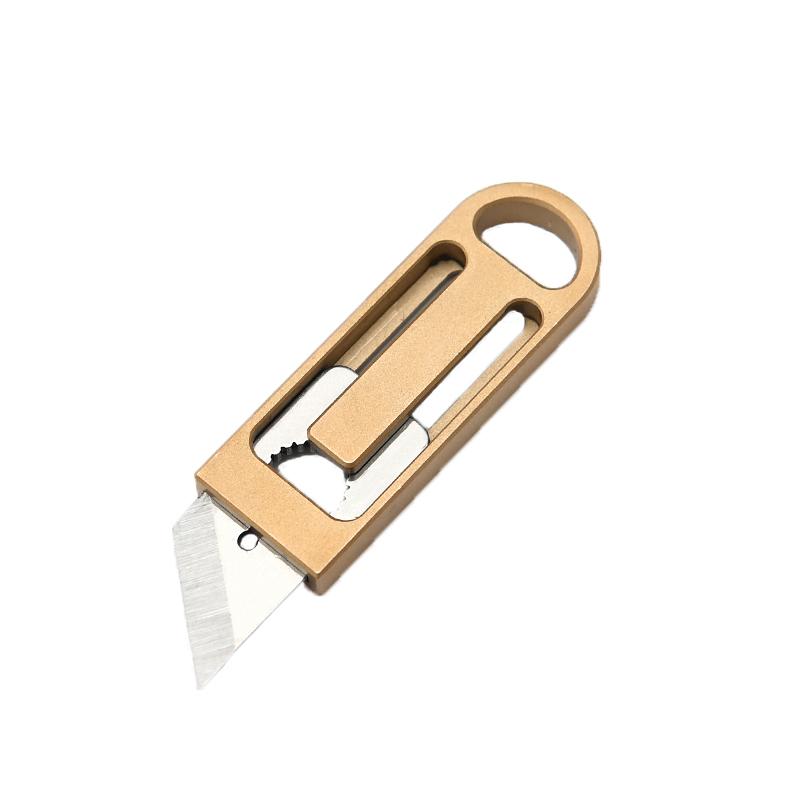 Titanium Alloy Mini Knife Sharp Brass Knife Demolition Express Knife Keychain Pendant Letter Opener Unboxing Portable EDC Tool