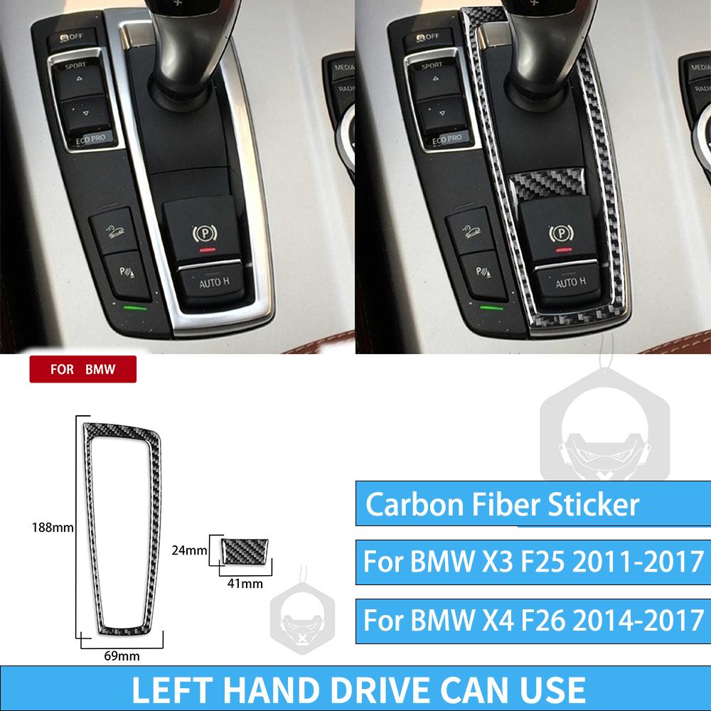 For BMW X3 F25 2011-2017 For X4 F26 2014-2017 Accessories Interior Dashboard Gear Outlet Full Set Kit Carbon Fiber Cover Sticker