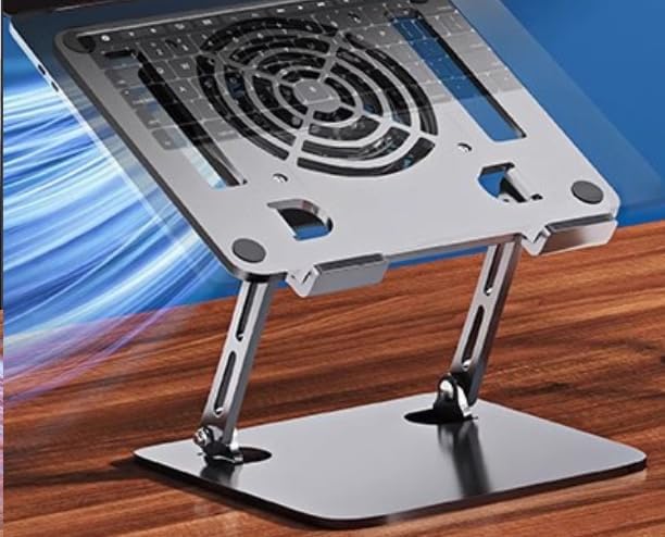 Laptop Stand with Laptop Cooling Efficient Notebook Cooling Pad with Adjustable Quiet Adjustable Angle and Compatible with USB Powered Fan, Stand,