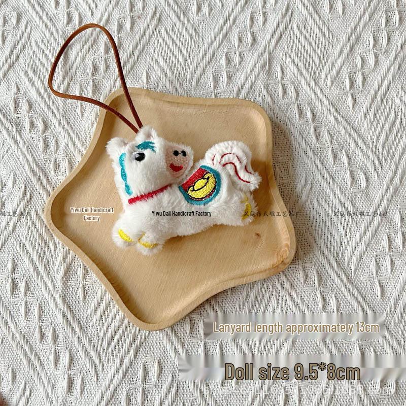 Chinese Style Festive Cartoon Pony Ornament - Year of the Horse Zodiac Pendant, New Year Decoration, Creative Gift