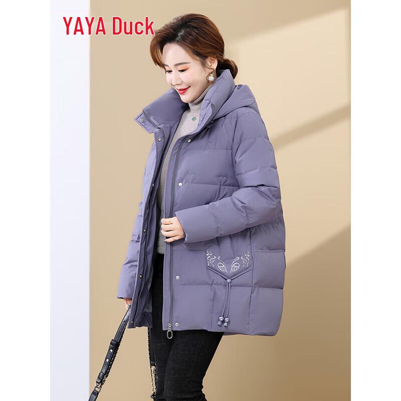 

YAYA Women s Fashion Embroidered Warm Down Jacket 2XL