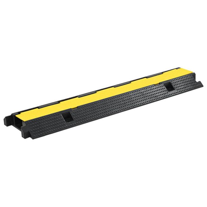 VidaXL Rampe de protection de câble 2 pcs 1 canal caoutchouc 100 cm 142833