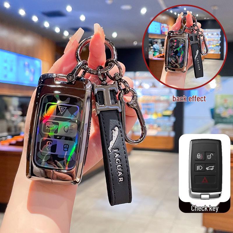 Jaguar XFL/XEL/XJL Key Cover: Iridescent Metal, High-End Buckle, F-Pace & F-Type Compatibility