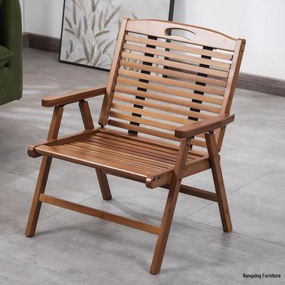 Foldable Solid Wood Backrest Chair - Comfortable and Portable for Long Sitting, Camping, Fishing, or As a Bamboo Stool for the Elderly.