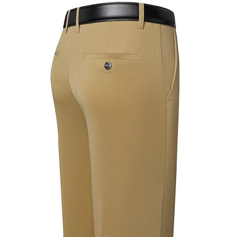 Summer Thin Trousers Men Formal Dress Suit Pants Work Pants Business Casual Pants Black Wine Red Long Pants