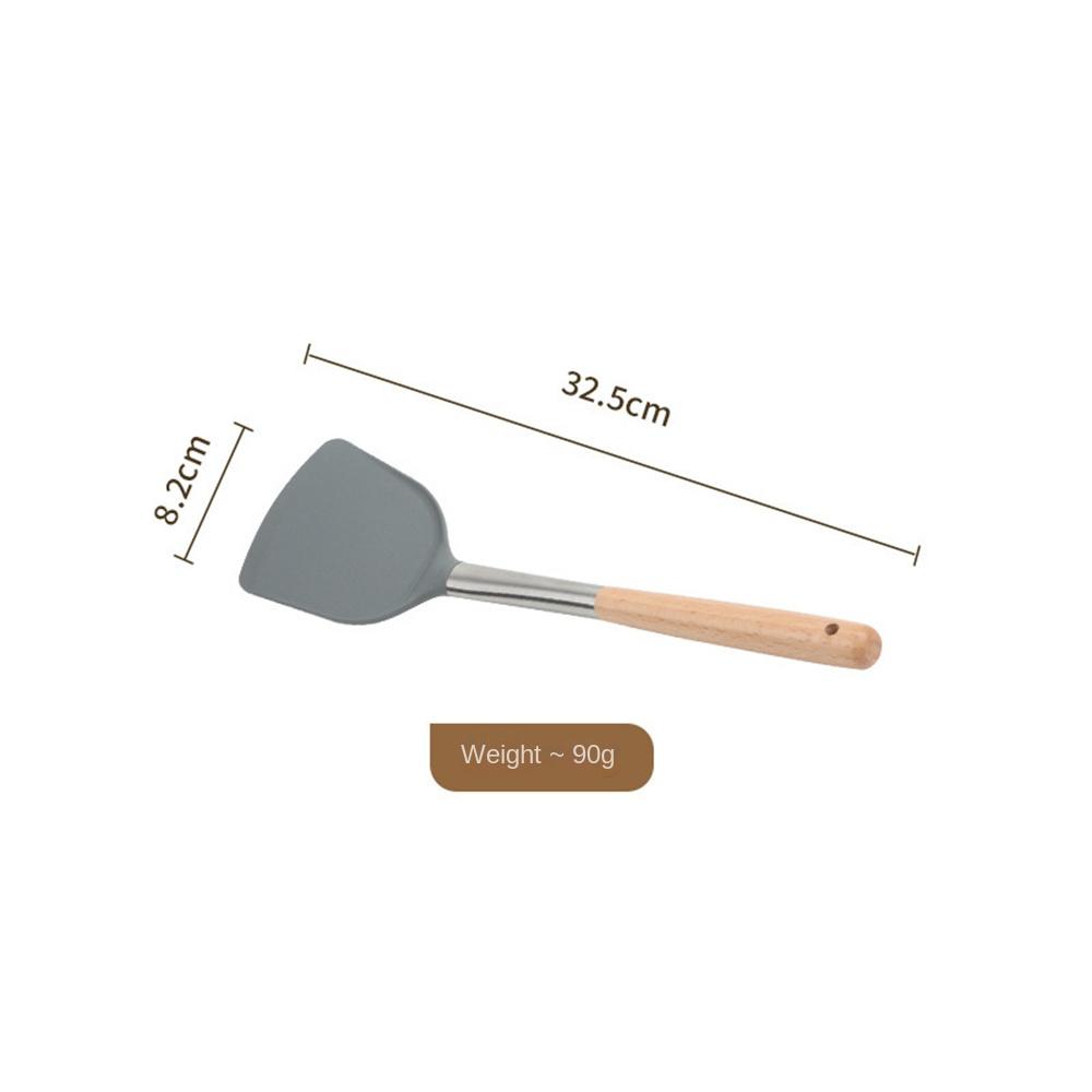 

Кухонная шумовка для риса, антипригарная посуда, жарка без повреждения дна кастрюли, кухонные принадлежности, современный стиль, ломтик серый