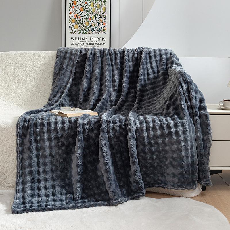 Thickened Flannel Blanket Air Conditioner Sofa Cover Blanket Leisure Coral Fleece Blanket