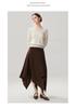 Autumn 2026 Women's V-Neck Cashmere Sweater, Versatile Loose Fit with Floral Design