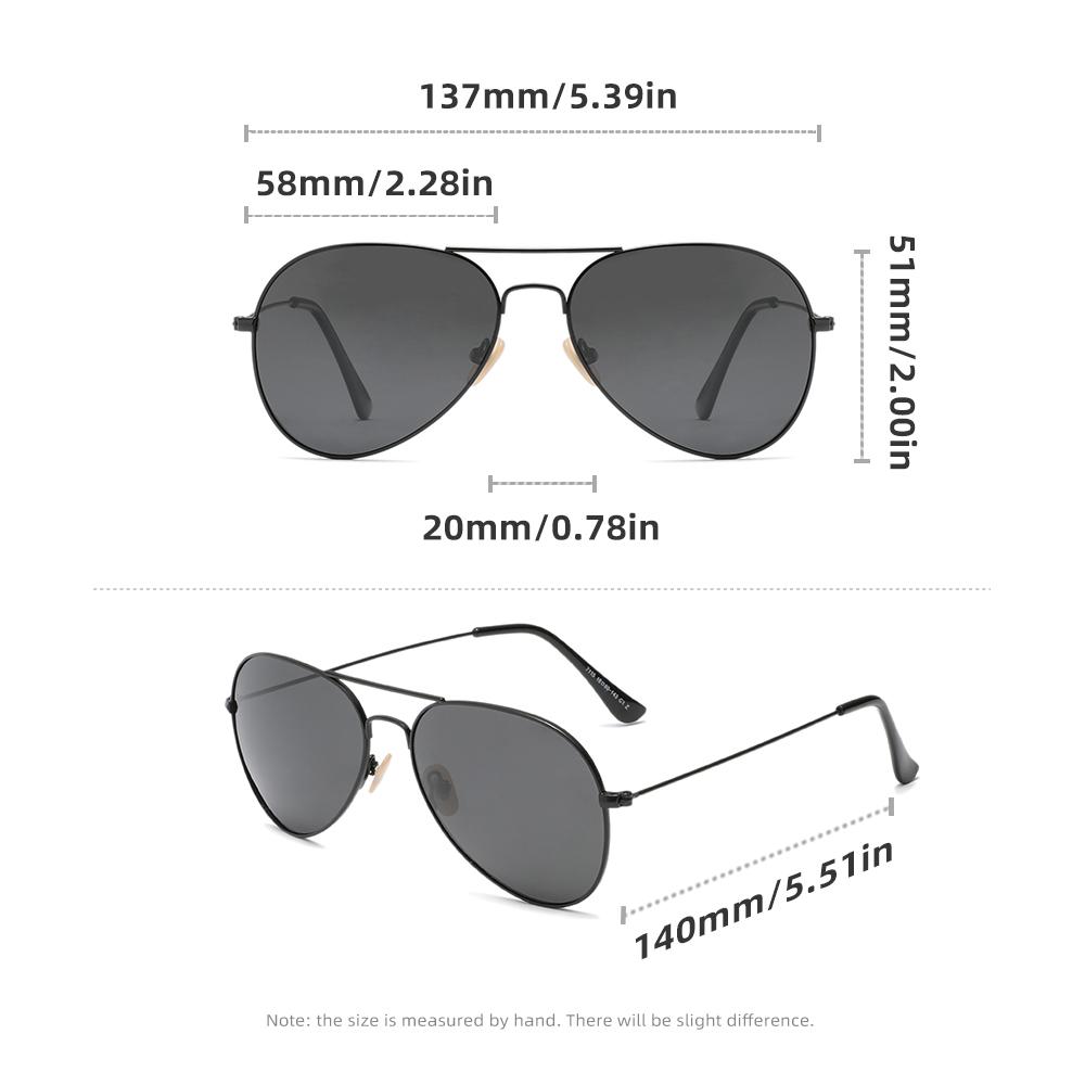 WIMN Pilot Alloy Men‘s Sunglasses Polarization UV400 Anti-reflection Parsnip Glasses Women Retro Light Weight Eyewear