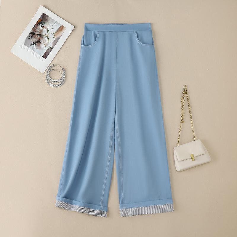 ZANZEA Damskie luźne spodnie z szerokimi nogawkami w jednolitym kolorze