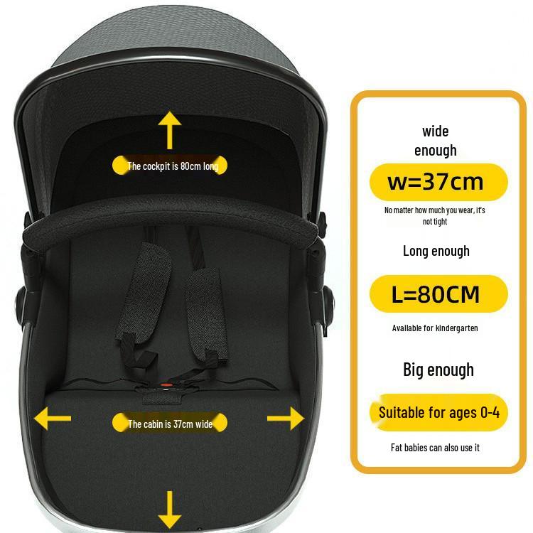Lightweight Dual-Use Baby Stroller: High Landscape, Convertible, Foldable, & Two-Way.
