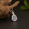 S925 silver inlaid quartzite jade gourd necklace women's high transparency gourd pendant hollow jewelry