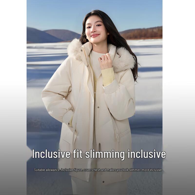 

Autumn Water Lady Versatile Big Fur Collar Down Jacket S