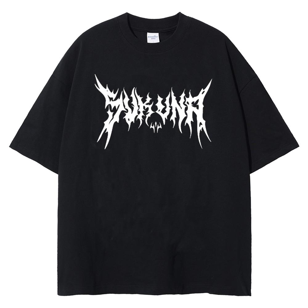 Berserk Logo Harajuku Anime Print TShirt Men Streetwear Vintage Black Tshirt Summer Short Sleeve Cotton Loose Washed Tops Tees