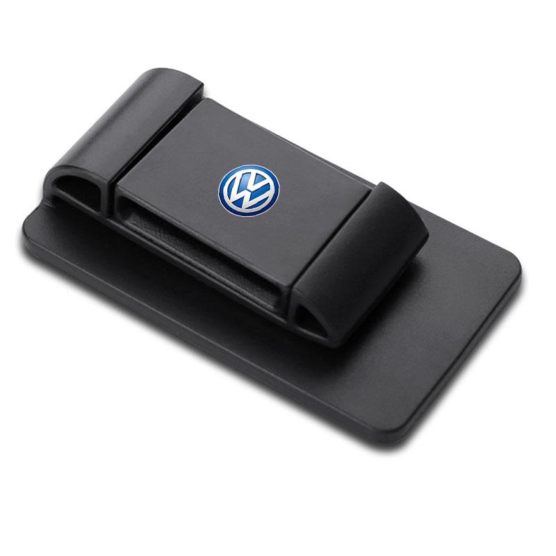 

2026 Hot For Volkswagen VW Car Interior Seat Belt Fixing Clip Auto Logo Seat Belt Stabilizer For VW GTI Rline Golf Polo Passat C матовый черный