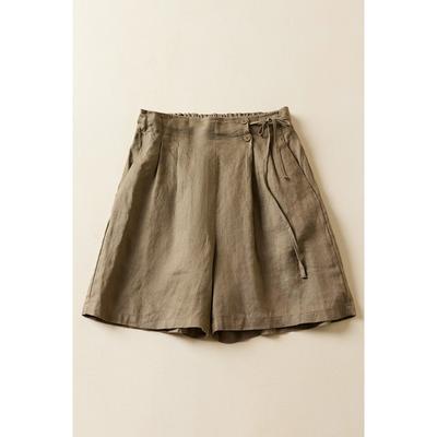 Pantaloncini Casual in Cotone e Lino da Donna, Stile Vintage Estivo, Colore Unito, Pantaloni Larghi Comodi