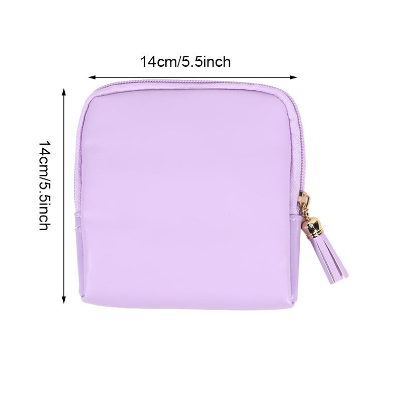 Tassel Jewelry Packing Bag PU Leather Rings Necklace Mini Cosmetic Bag Large Capacity Organizer Jewelry Storage Case Travel