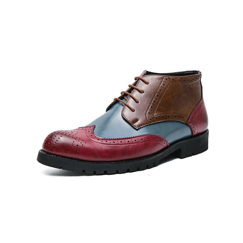 

Модные дизайнерские мужские туфли больших размеров 38~47 из кожи, повседневные, деловые, мужские, на платформе, челси, ботинки класса люкс, осенняя обувь для мужчин 13