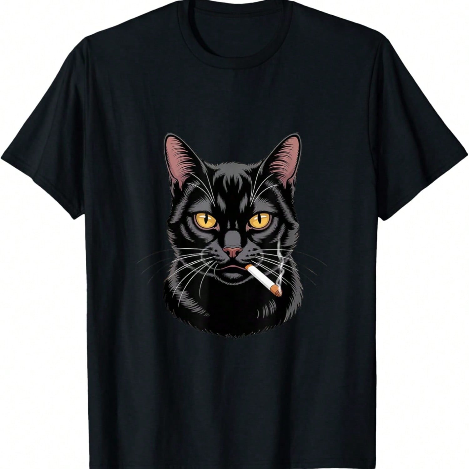 Funny Smoking Cat, Cigarette Kitty Gen Z Meme, Cat Lover T-Shirt(2) S разноцветный
