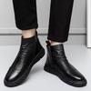 Herbst- und Winter-Samt warme Martin-Stiefel Herren Krokodilmuster Lokomotivschuhe Britischer Stil Workwear Herren Koreanische Version Trendschuhe