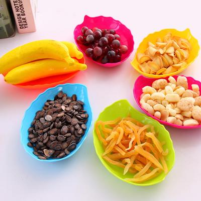Piatto da frutta creativo a forma di foglia, moda nordica, piatto da frutta in plastica, piatto per caramelle, piatto per snack e semi di melone, piatto per verdure fredde
