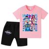 WA1231 Kids Boys Girls Kpop Rumi Zoey Mira Print Short Sleeves T-shirt Shorts Pants Sets