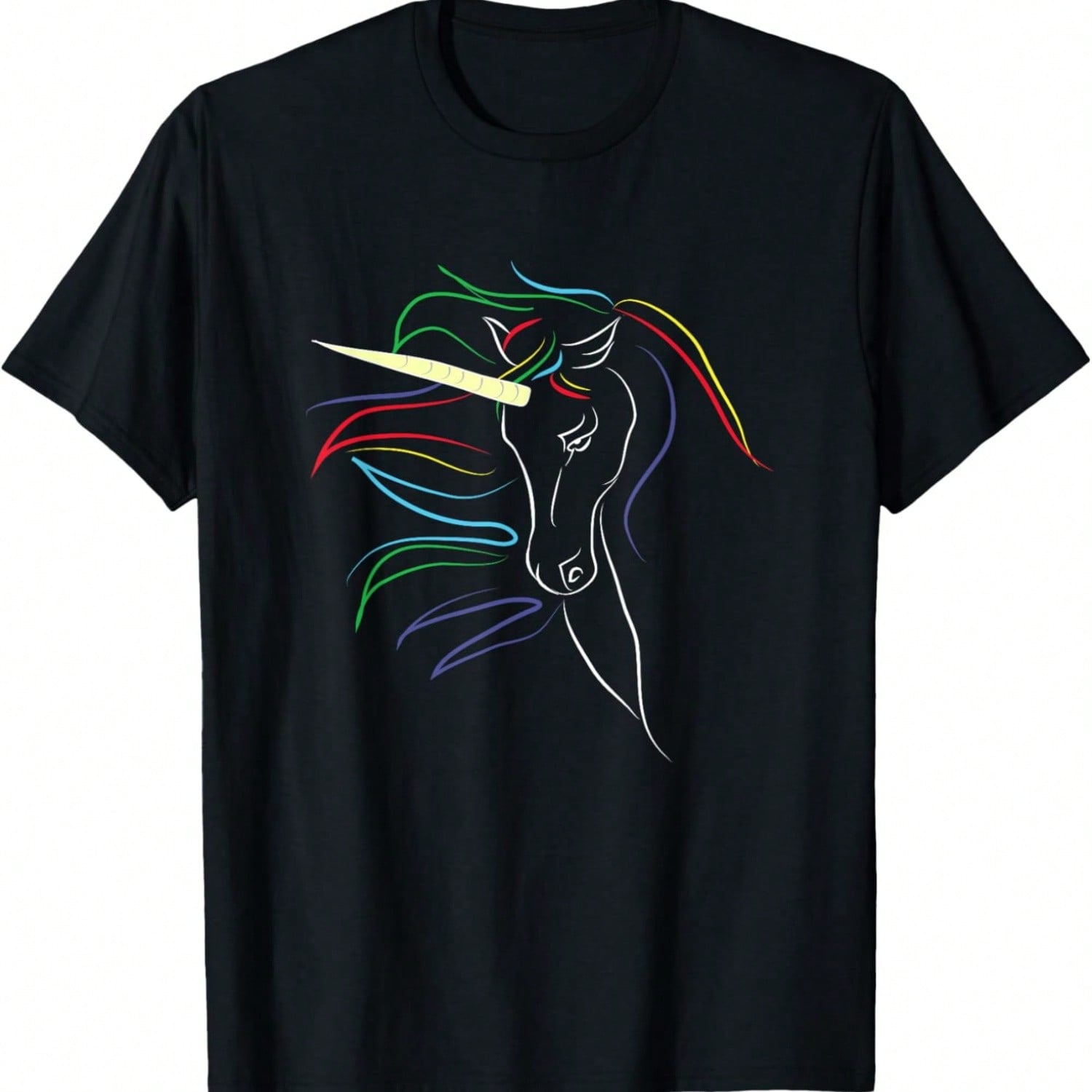 Colourful Fantasy Myth Adult Unicorn For Wounisex T-Shirt S разноцветный