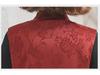 Ladies' Chinese Style Satin Jacquard Vest - Stand-up Collar, Buttoned, Retro Design for Spring and Autumn