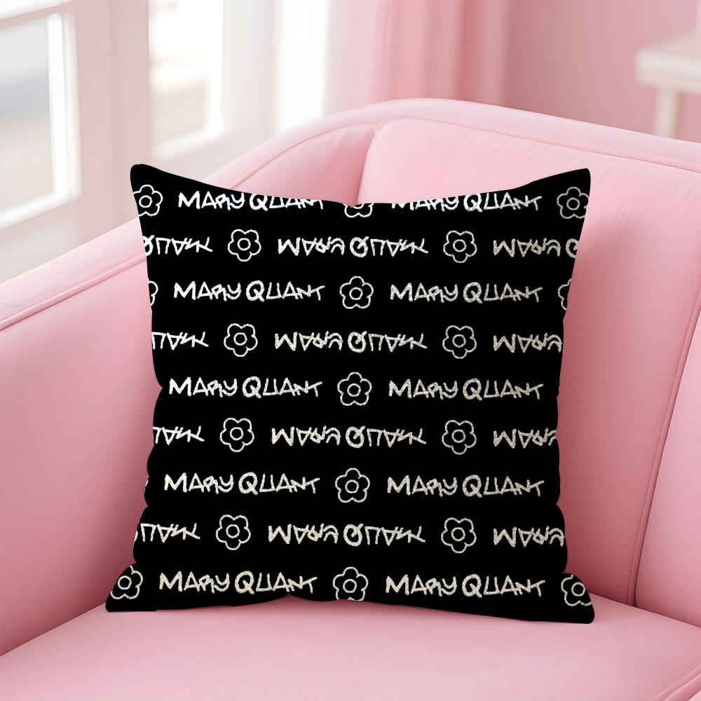 

MMary QQuant Brand Cushion Cover Natural Linen Pillow Case DoubleSided Print Decorative Sofa Pillowcase Home Decor Gift 30x30cm