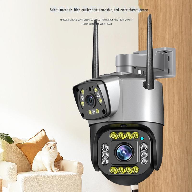 

Бездротова камера відеоспостереження V380 із подвійним об’єктивом і оглядом на 360 градусів WiFi Chinese version + power supply