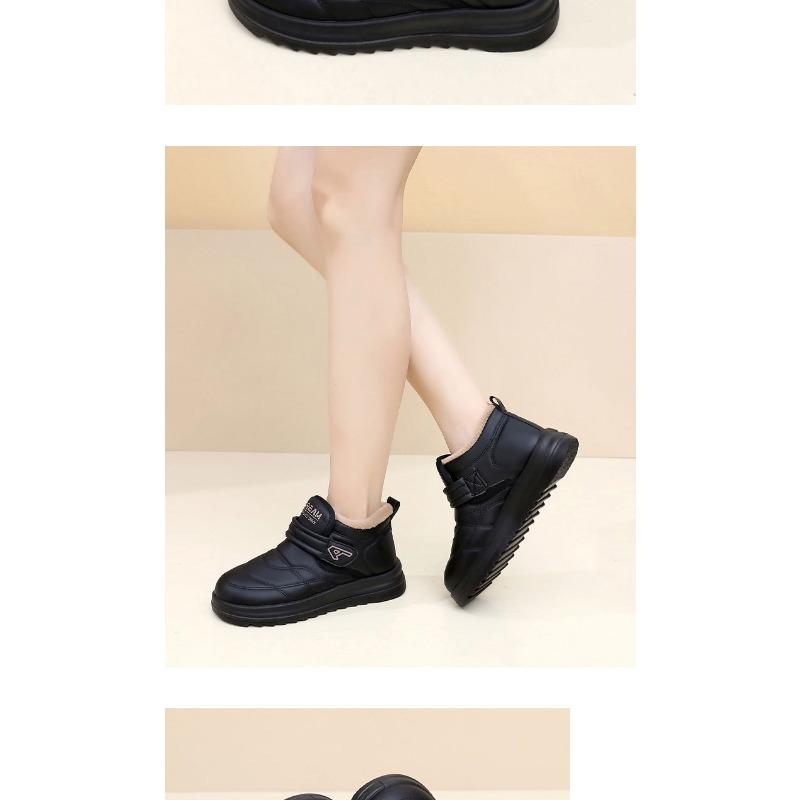 Women's Plush Lined Winter Slip-Ons, Cozy Comfort Casual Shoes, Non-Slip Warm House Booties Versatile Wear