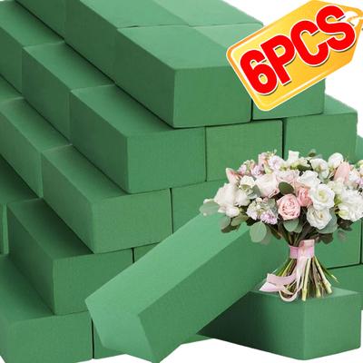 6/1 Stück Quadratische Floral Moossteine Künstlicher Trockener Nasses Blumenmodder Blumensteckmasse Blöcke Grüner Schwamm für Floristenbedarf