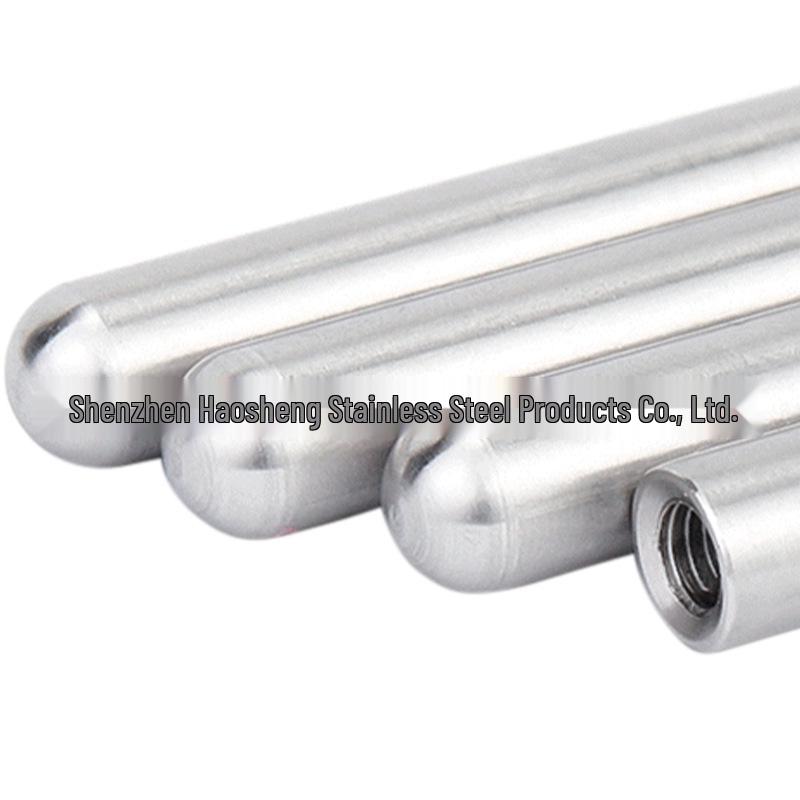 304 Stainless Steel Hollow Dowel Pin with Internal Thread & Hole, Round Head, M4-M10